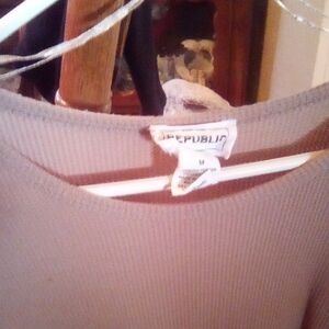 Banana Republic Taupe Ribbed Top